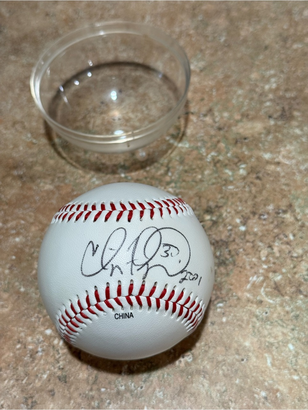Cliff Floyd Autographed Baseball Florida Marlins with Holder